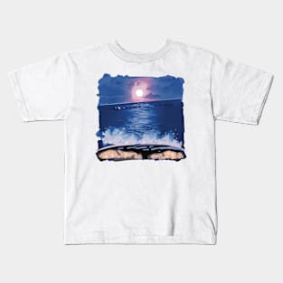 Cyprus beach night Kids T-Shirt